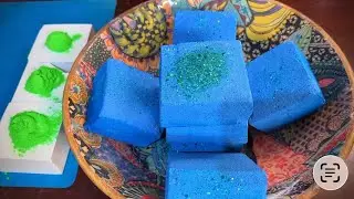 Big Blue Softees vs. Electric Green Guys! 💙💚😍 ASMR Chalk Crush Ultimate Battle 