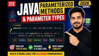 213. Parameterized Methods and Parameter Types in Java (Selenium Java 2026)