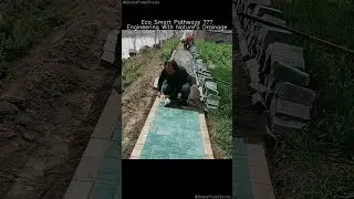 Eco-Smart Pathways That Drain Naturally! 🌧️🌱 #GreenEngineering #SustainableDesign