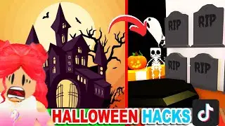 I Tried Building SPOOKY HALLOWEEN FURNITURE Using*TIKTOK*HACKS In Overlook Bay!(Roblox Builds Ideas)