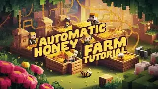 Minecraft Automatic Honey Farm Tutorial - Easy Bee Farm For 1.20+