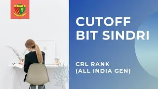 CUTOFF | BIT SINDRI | 2020 #bitsindri #cutoff #category #jee #admission