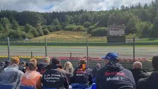 RB16B downshifts at Spa Francorchamps