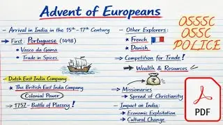 Modern History Class in Odia l Complete Indian History l Advent Of Europeans l Odisha CGL l RI Exam