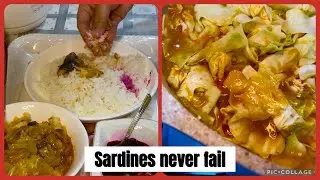 Nothing fancy just comfort food, sardines with cabbage #cooking #food 
