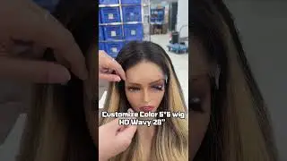 ombre 6*6 HD lace wig wavy 28inches