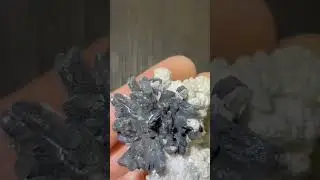 Aesthetic cluster of Stibnite crystals from Romania