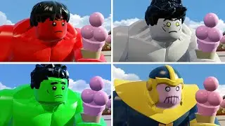 All Big Fig Marvel Character Super Heroes Hulk Smash in LEGO Marvel's Avengers Cutscene