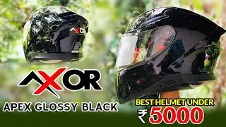 Axor Apex Glossy Black | പുതിയ ഹെൽമെറ്റ് വാങ്ങിച്ചു | New Helmet | കിടിലൻ സാധനം | full review
