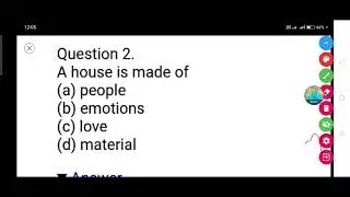 A house is made of :-  (a) people (b) emotions (c) love (d) material