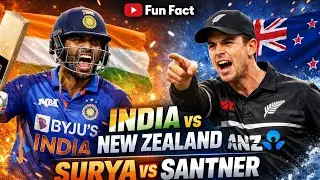 INDIA vs NEW ZEALAND 😱 | Suryakumar Yadav vs Mitchell Santner | Fun Fact