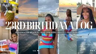 23rd Birthday VLOG: Solo Trip to Clearwater Beach FL 🏖️ | Pink iPad 10th Gen Unboxing & moreeeee !🩷