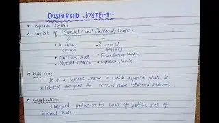 Dispersed System || Pharmaceutics - Physical Pharmacy || By Muneeb