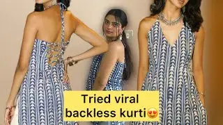 Viral Backless kurti try-on! #tryonhaul #viralvideo #triedmybest #youtube #AnchalMadnani #summer