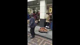 Funny dance in Nottingham market square