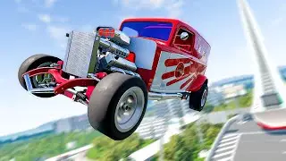 Bruckell Nine Car Jumping Test (jump arena) &ndash; BeamNG.Drive