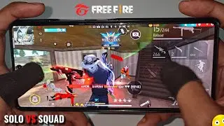 HANDCAM⚡ SOLO VS SQUAD INFINIX GT 20 PRO FREEFIRE GAMEPLAY