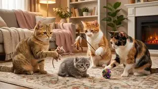Kittens Share Their Favorite Toys with a New Friend  Cute Story