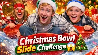 Slide the bowl, win the gift! hilarious Christmas kitchen challenge🎁🎁