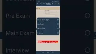 How to download CET score card ✨✍️💯। CET Graduation। RAS PRE। #rsmssb #cet #rpsc #rajasthan #shorts