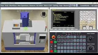 Macro CNC Simulator &ndash; Ball end mill Operation in  Fanuc Compatible Mill Machining Simulation