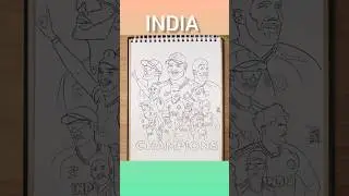 India Team World Cup Drawing 🇮🇳🏆