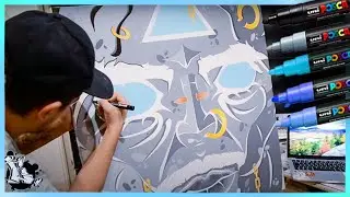 PAINTING HUGE MAYA DIVINITY WITH POSCA / BY ESKOS ART
