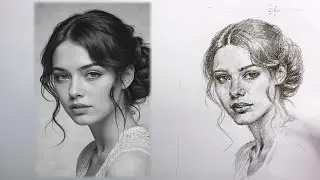 Draw Realistic Face of a Woman at Three Quarter Angle! Beginner Friendly Tutorial