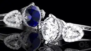 2,82 ct. diamond, sapphire, ruby rings