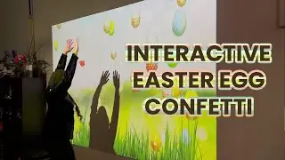 Easter Egg Confetti | interactive display floor or wall projector game from LUMOplay
