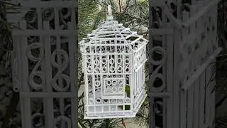 FREE DIY Bird Cage From Paper! Yes, It&rsquo;s Functional! #DIYCrafts #PaperCrafts #Shorts