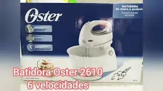 Batidora Oster de mano y pedestal, Modelo 2610 , 6 velocidades Unboxing y Prueba