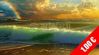 Rainbow Surf Explosion &mdash; Dramatic Ocean HD 1080p Stock Video