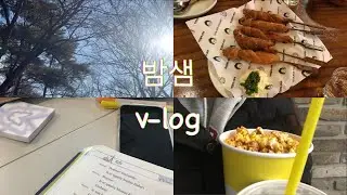밤샘&크리스마스 늦잠 브이로그 |프랑스어 공부|피씨방|영화|•••