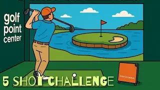 5-Shot Over Water Golf Challenge on TrackMan &ndash; Will I Get Wet?