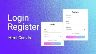 Login And Register Form Html Css JavaScript