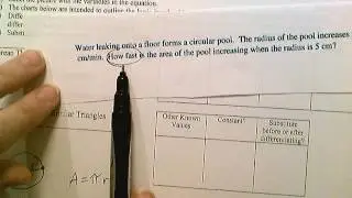 Related Rates Circular Pool Problem