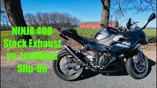 Ninja 400 Stock Exhaust vs. Leo Vince GP Corsa Slip-On | Sound Comparison
