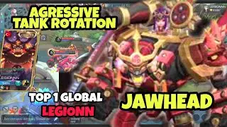 PERFECT TANK GAMEPLAY & BUILD LEGIONNN TOP 1 GLOBAL JAWHEAD 2021 - MLBB!!