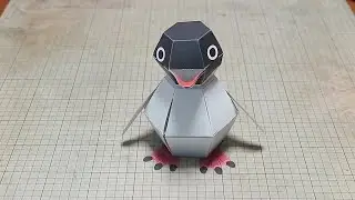 KAMIKARA Poppin' Penguin Action Paper Craft kit by Haruki Nakamura