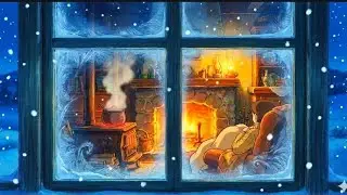 Snow Falling Outside the Village Window, Soup Simmering Softly|Asmar coz Ghibli|Ghibli style cartoon