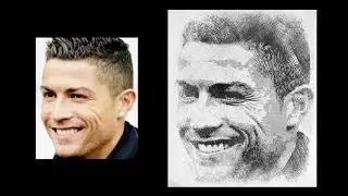Impressive sketch using the grid method - Simple drawing Cristiano Ronaldo Alnassr #draw #art #cr7