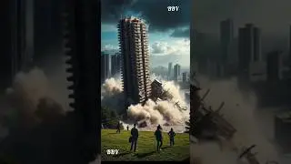 Epic Urban Collapse: High-Rise Buildings Crumble Amidst Raging Floodwaters 🌊 #BuildingDestruction
