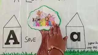 Save tree 'A' letter words  project#school#pre-kg