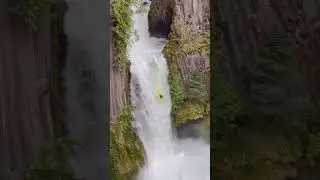 Guy in Canoe Jumps from Crazy Waterfall&hellip; #nature #waterfall #jump