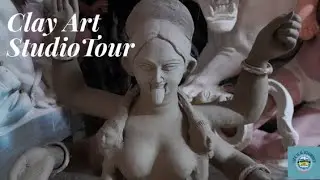 Clay Idol Studio| Studio of Our Hindu Goddess #hindu #claystudio #kumartuli #studiotour 