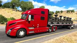 Relaxing Short Haul in Arizona | Clamshell Bucket Delivery | ATS 1.56 | Volvo VNL