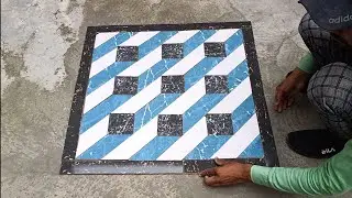amazing skills installation 75x75 cm, ceramic create design use to