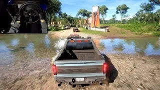 Ford F-150 Raptor R vs 4X4 and Pickups Gauntlet Race - Forza Horizon 5 | Wheel Gameplay