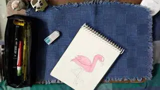 MarkerSketchPinkfliamingo #priyajsartwork10 #drawing #sketch #markers #markerillustration